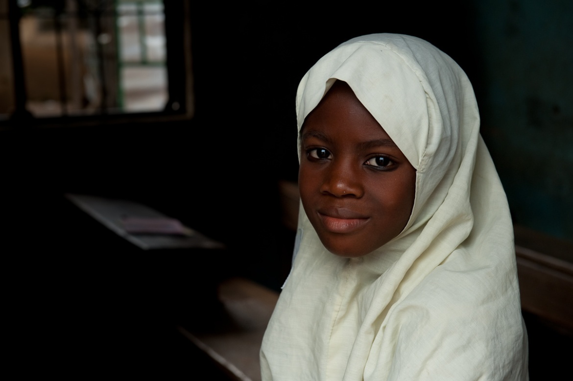 Student at Al-Yaqeen Nursery and Primary School, Suleja village, Niger State. Nigeria. Credit: Arne Hoel/World Bank