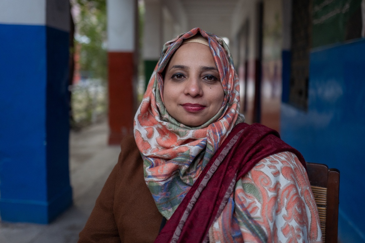 Zara Batool has been headteacher of the Government Girls Primary School Nishtar Colony for 3 years. Credit: GPE/Sebastian Rich