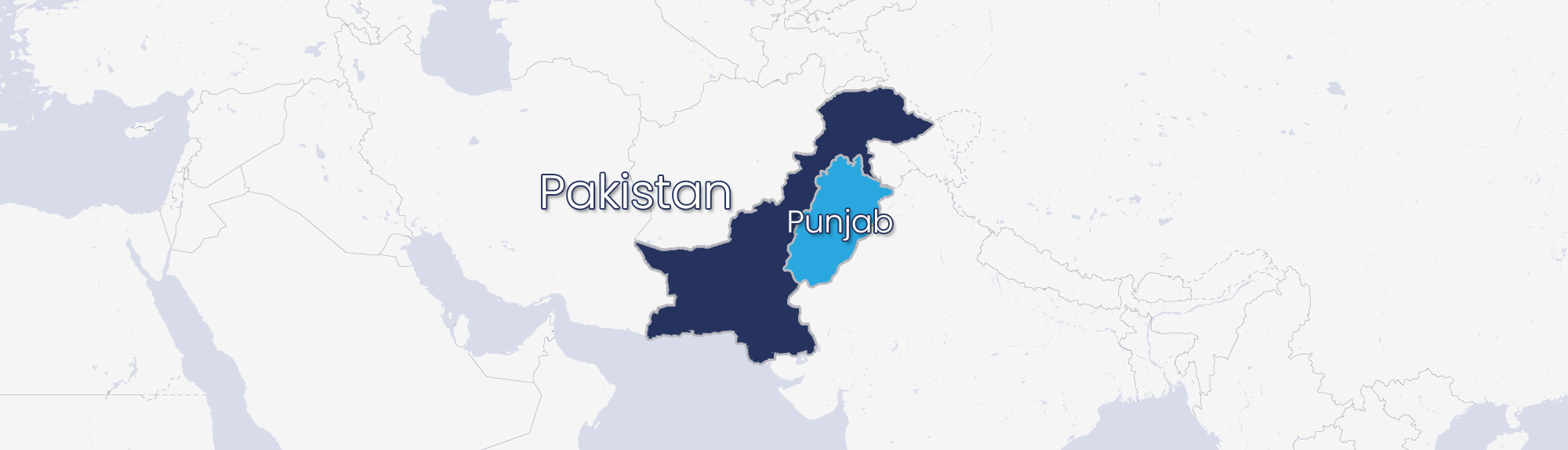 Map of Punjab, Pakistan